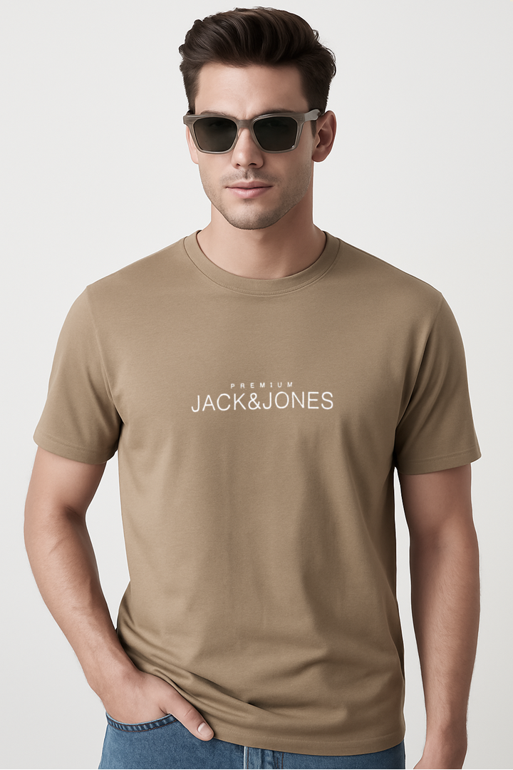 Jack & Jones JPRBLAVANCE J&J Logolu Erkek Kırık Bej Tişört 12282251