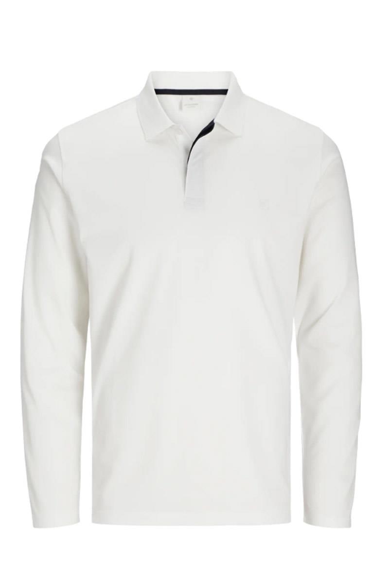 Jack & Jones JPRCCRODNEY LS Polo Yaka Beyaz Erkek Sweat Shirt 12259645