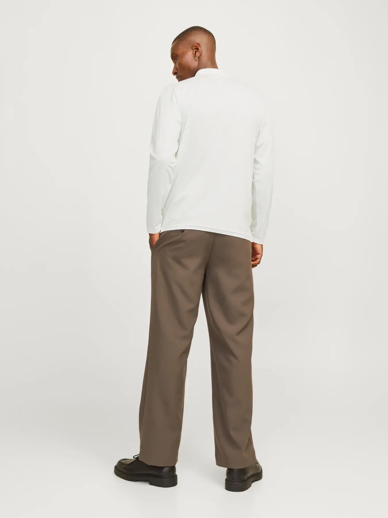 Jack & Jones JPRCCRODNEY LS Polo Yaka Beyaz Erkek Sweat Shirt 12259645