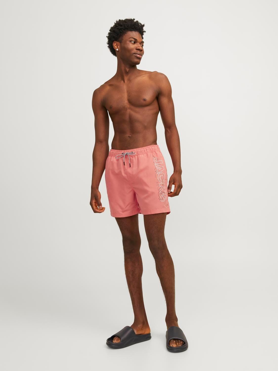Jack & Jones JPSTFIJI LOGO Erkek Hot Coral Deniz Şortu 12253118