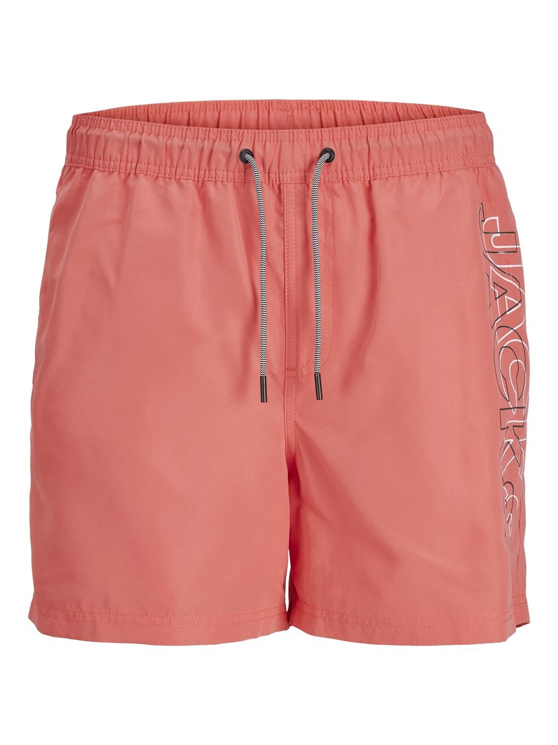 Jack & Jones JPSTFIJI LOGO Erkek Hot Coral Deniz Şortu 12253118