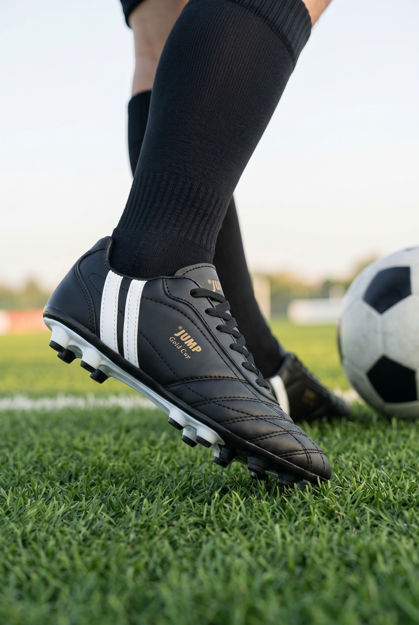 Jump 13256 Fg Siyah Futbol Krampon Ayakkabı