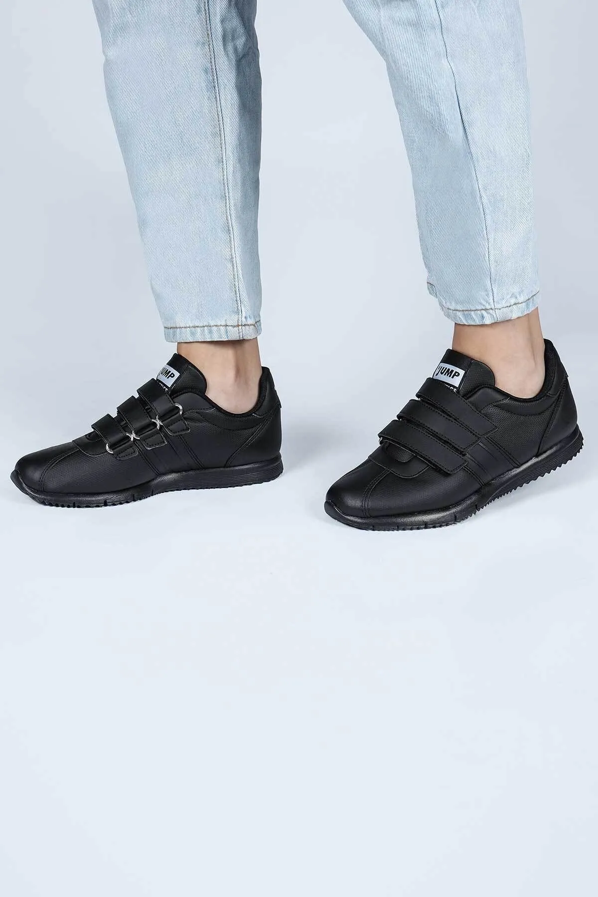 Jump 26835 Siyah Kadın Cırtlı Sneaker Spor Ayakkabı