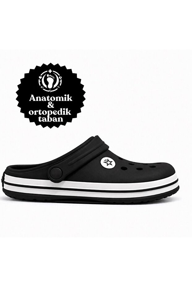 Look Life Unisex Siyah Cross Sabo Eva Günlük Kapalı Terlik 214