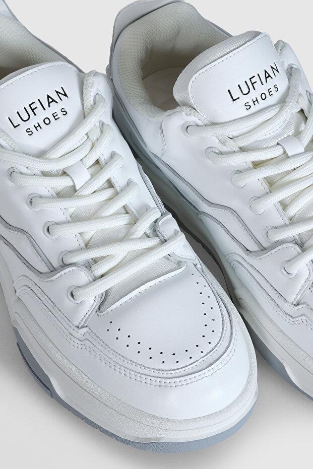 Lufian Mark Beyaz Hakiki Deri Erkek Sneaker Ayakkabı 112230194