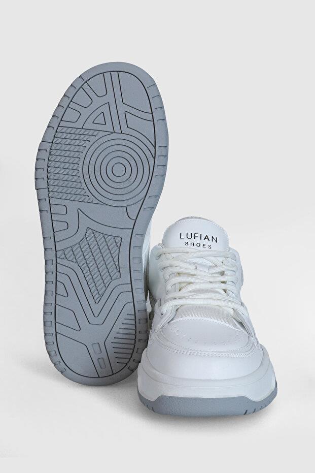 Lufian Mark Beyaz Hakiki Deri Erkek Sneaker Ayakkabı 112230194