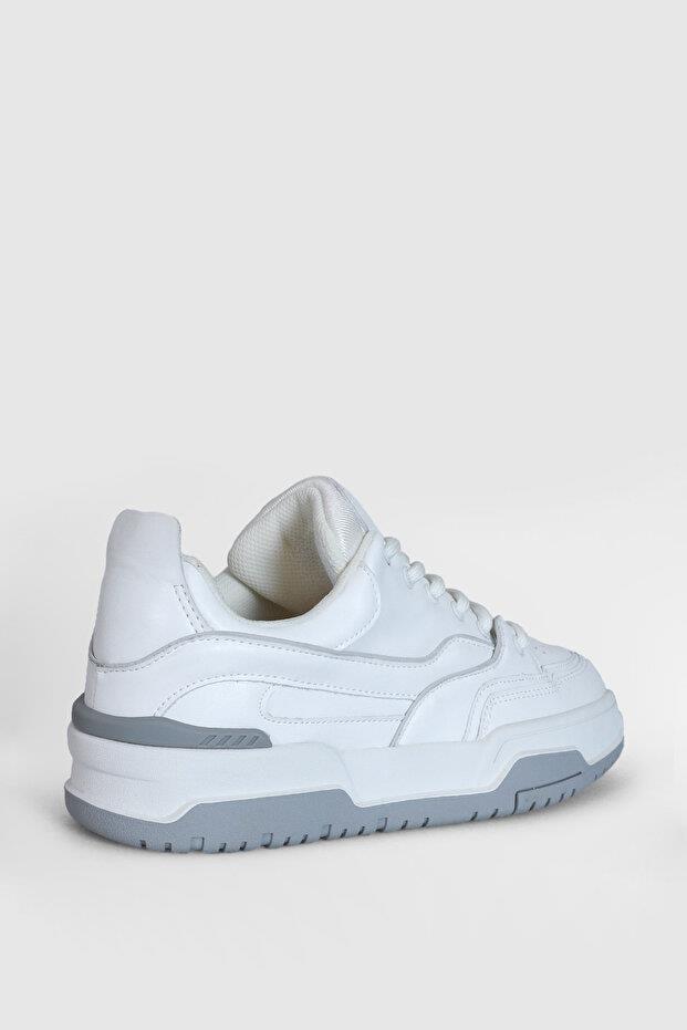 Lufian Mark Beyaz Hakiki Deri Erkek Sneaker Ayakkabı 112230194