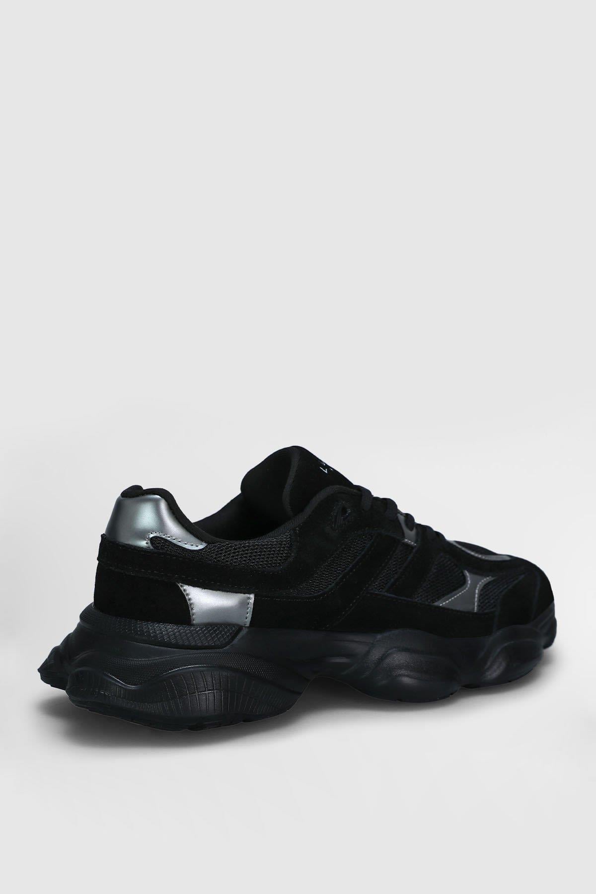 Lufian Mark Siyah Hakiki Deri Erkek Sneaker Ayakkabı 112230240
