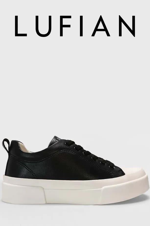 Lufian Mia Siyah Hakiki Deri Kadın Sneaker Ayakkabı 121230038