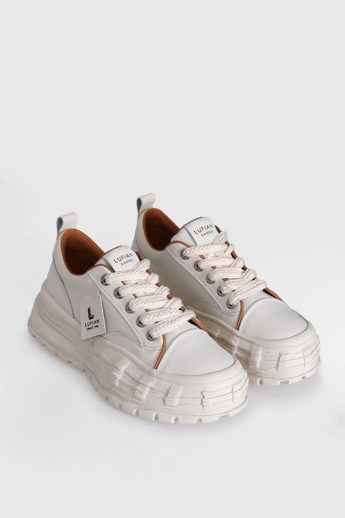 Lufian Zeta Beyaz Hakiki Deri Kadın Sneaker Ayakkabı 121230002