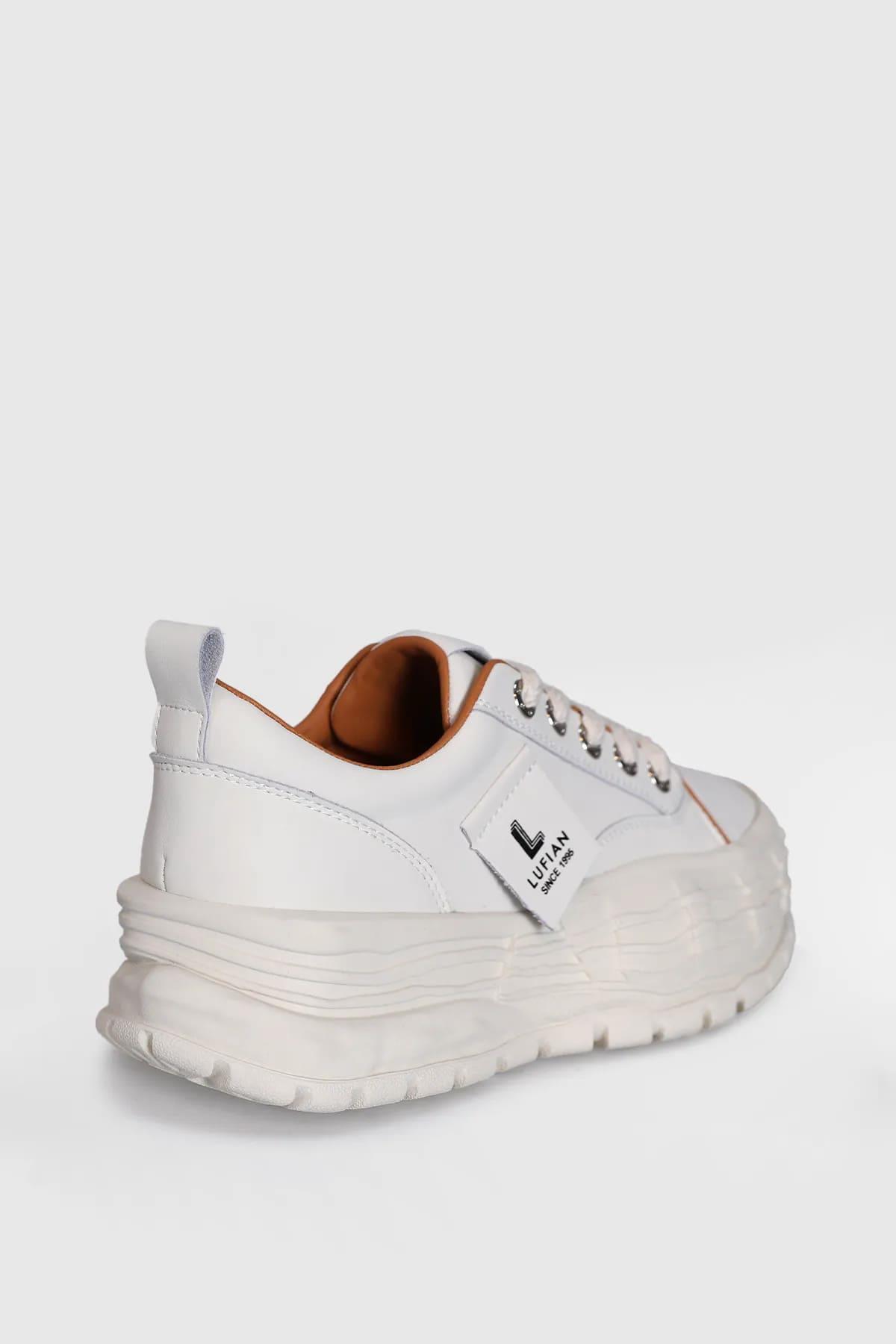 Lufian Zeta Beyaz Hakiki Deri Kadın Sneaker Ayakkabı 121230002