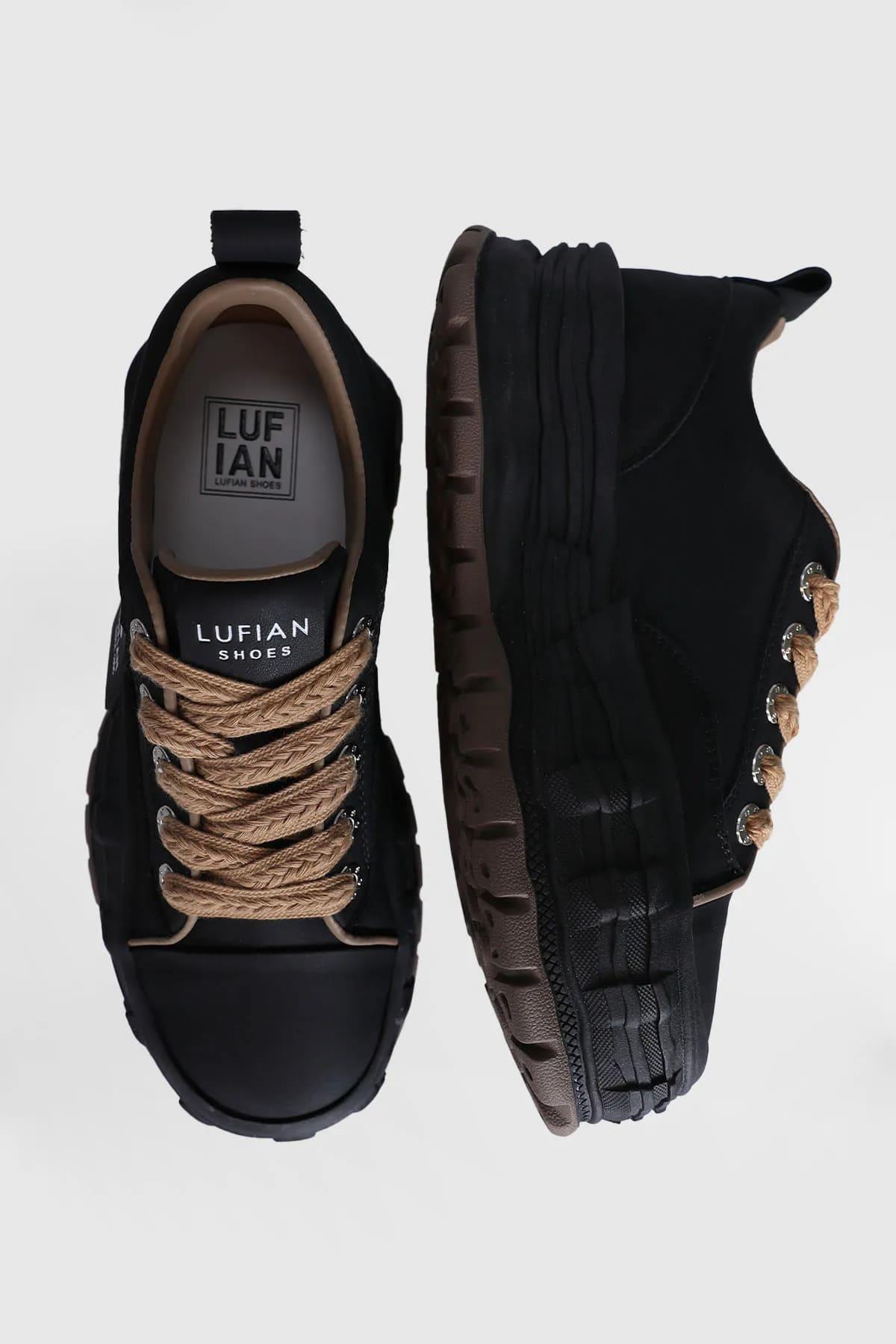 Lufian Zeta Siyah Hakiki Deri Kadın Sneaker Ayakkabı 121230002
