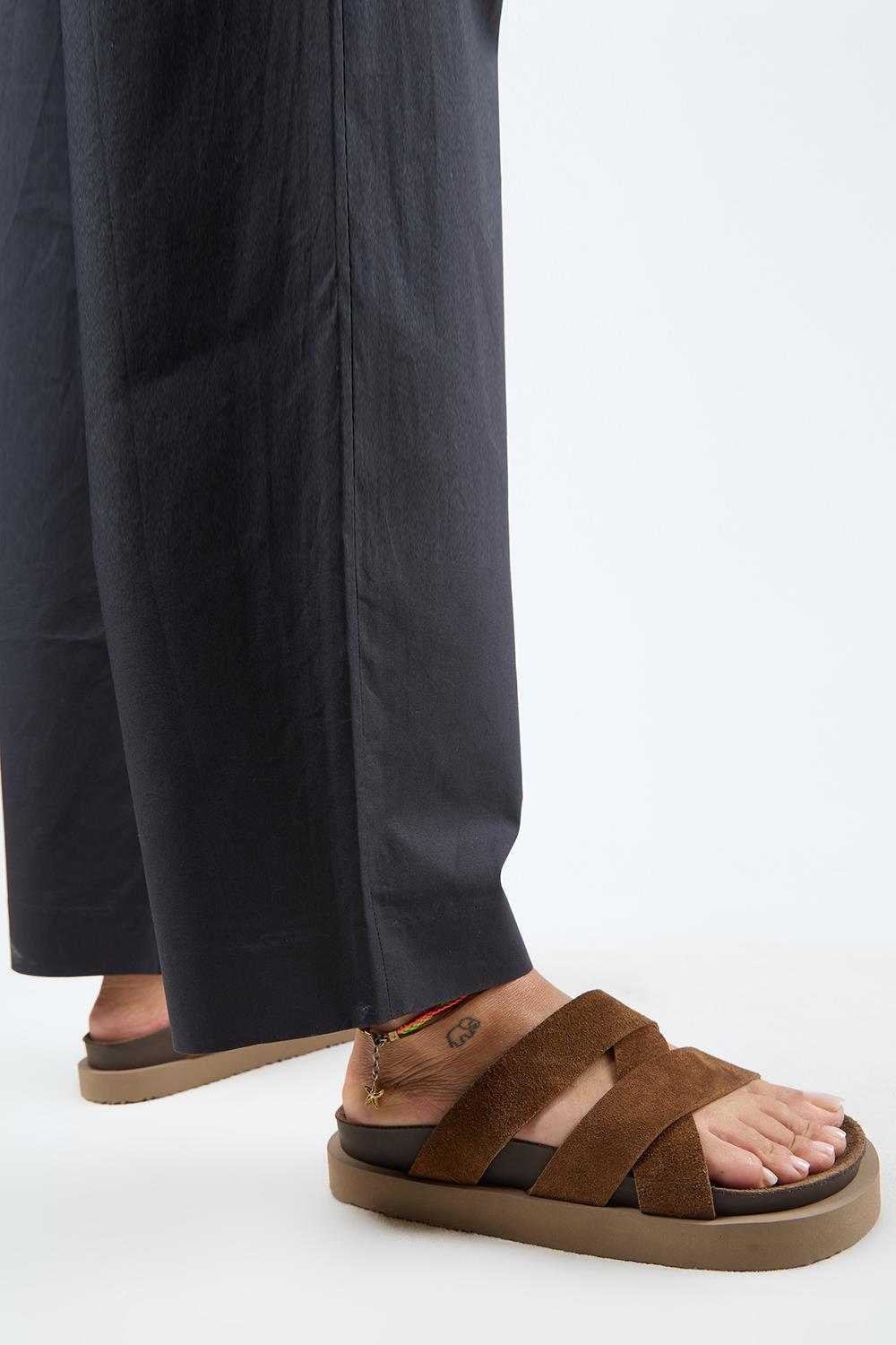 Manijero Paula MNR.011.02 Kadın Taba Kalın Taban Günlük Hakiki Deri Terlik