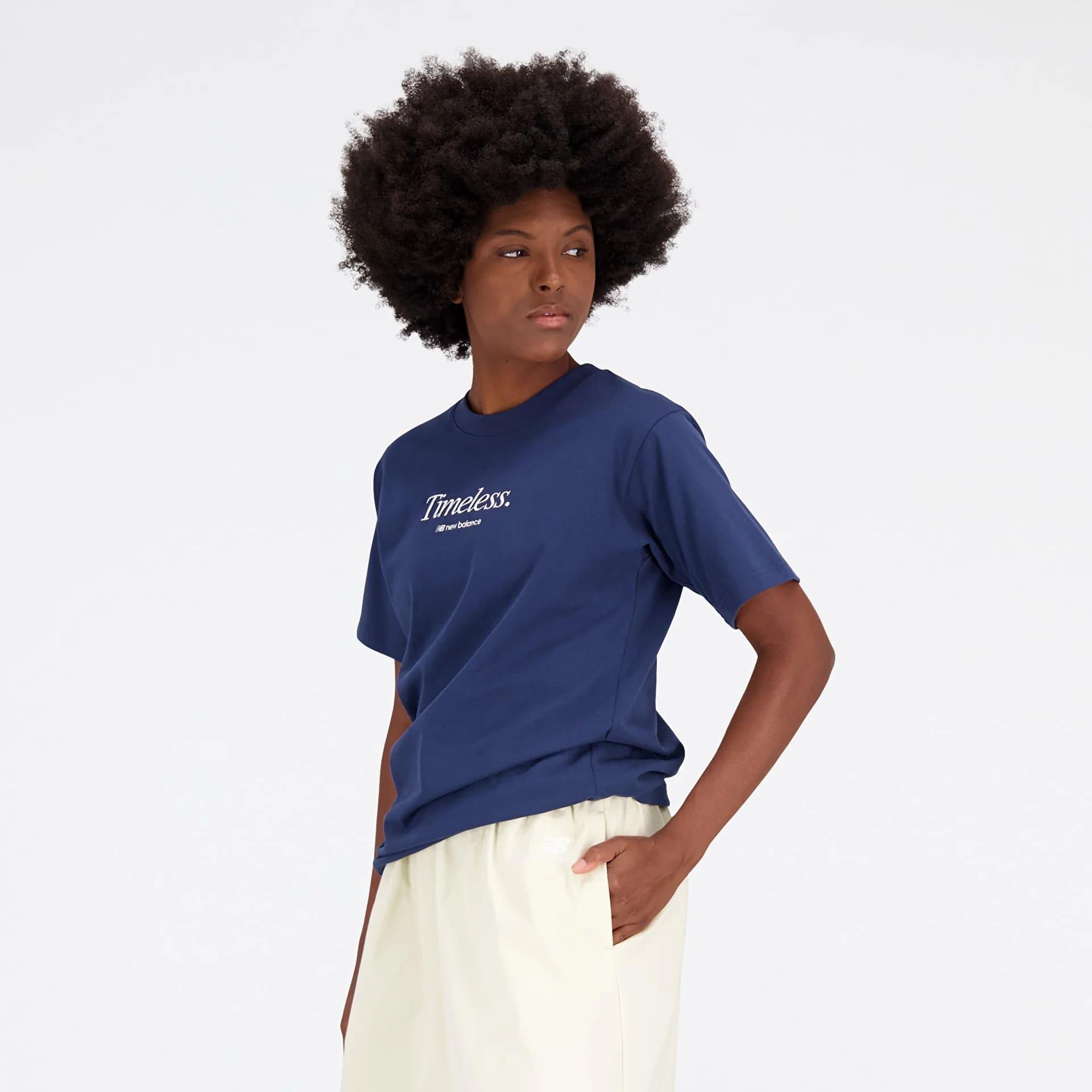 NB Lifestyle Women T-shirt Kadın Lacivert Tişört WNT3379-IND