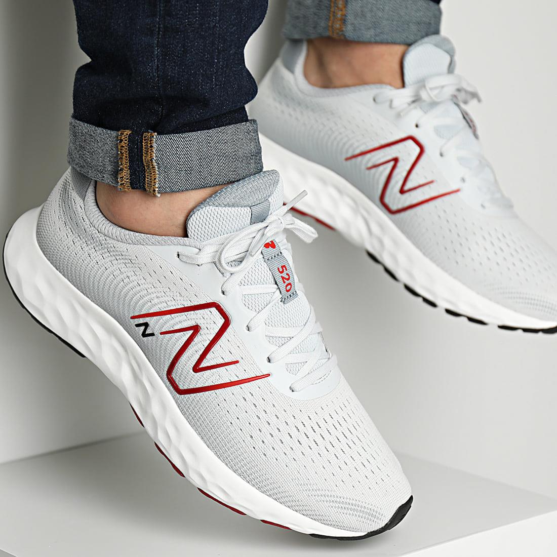 New Balance 520 Erkek Koşu Spor Ayakkabı Gri Kırmızı M520LR8