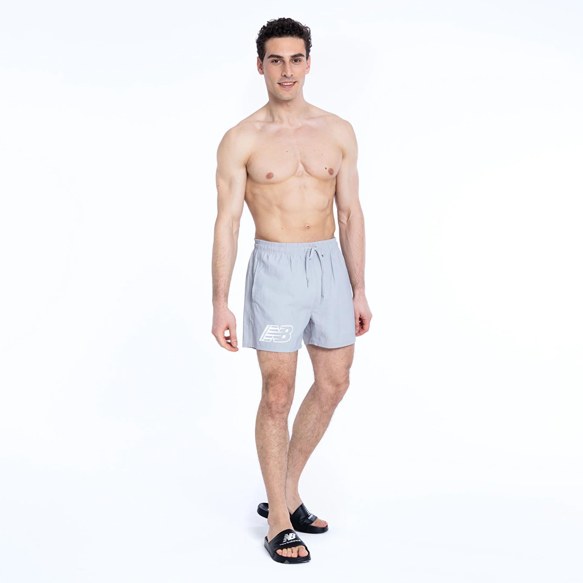 New Balance Erkek Gri Deniz Şortu MNS1325-AG