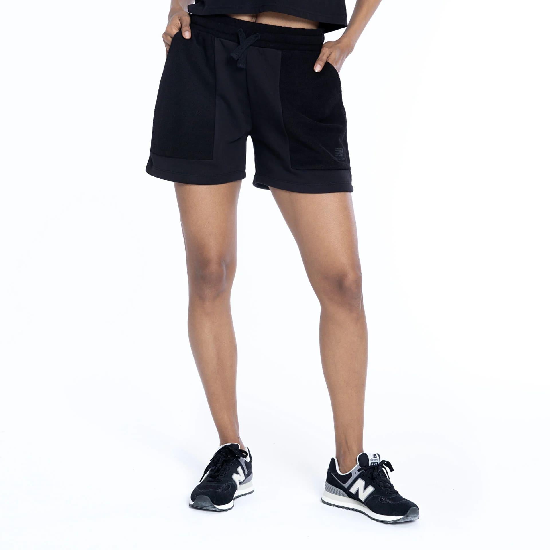New Balance Pamuklu Siyah Kadın Şort WNS1357-BK