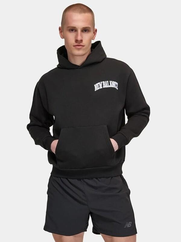New Balance Siyah Erkek Hoodie Kapşonlu Sweatshirt UNH3350-BK