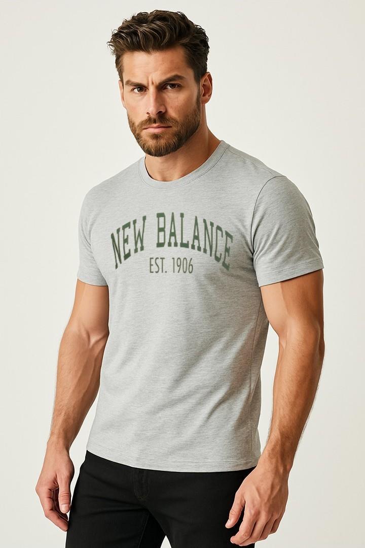New Balance Tişört Gri Erkek Tshirt MNT3326-AG