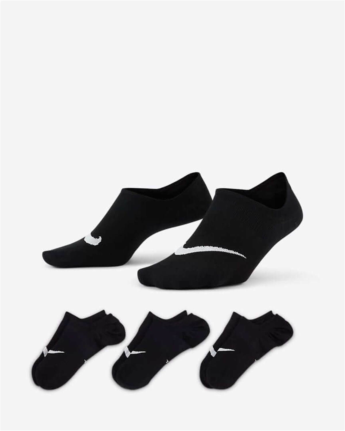 Nike Everyday Plus Ltwt Footie Unisex Siyah 3 lü Çorap SX5277-011
