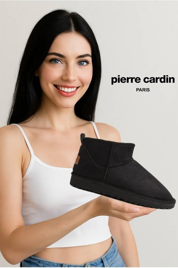 Pierre Cardin Kadın İçi Peluş Süet Siyah Günlük Bot 52126