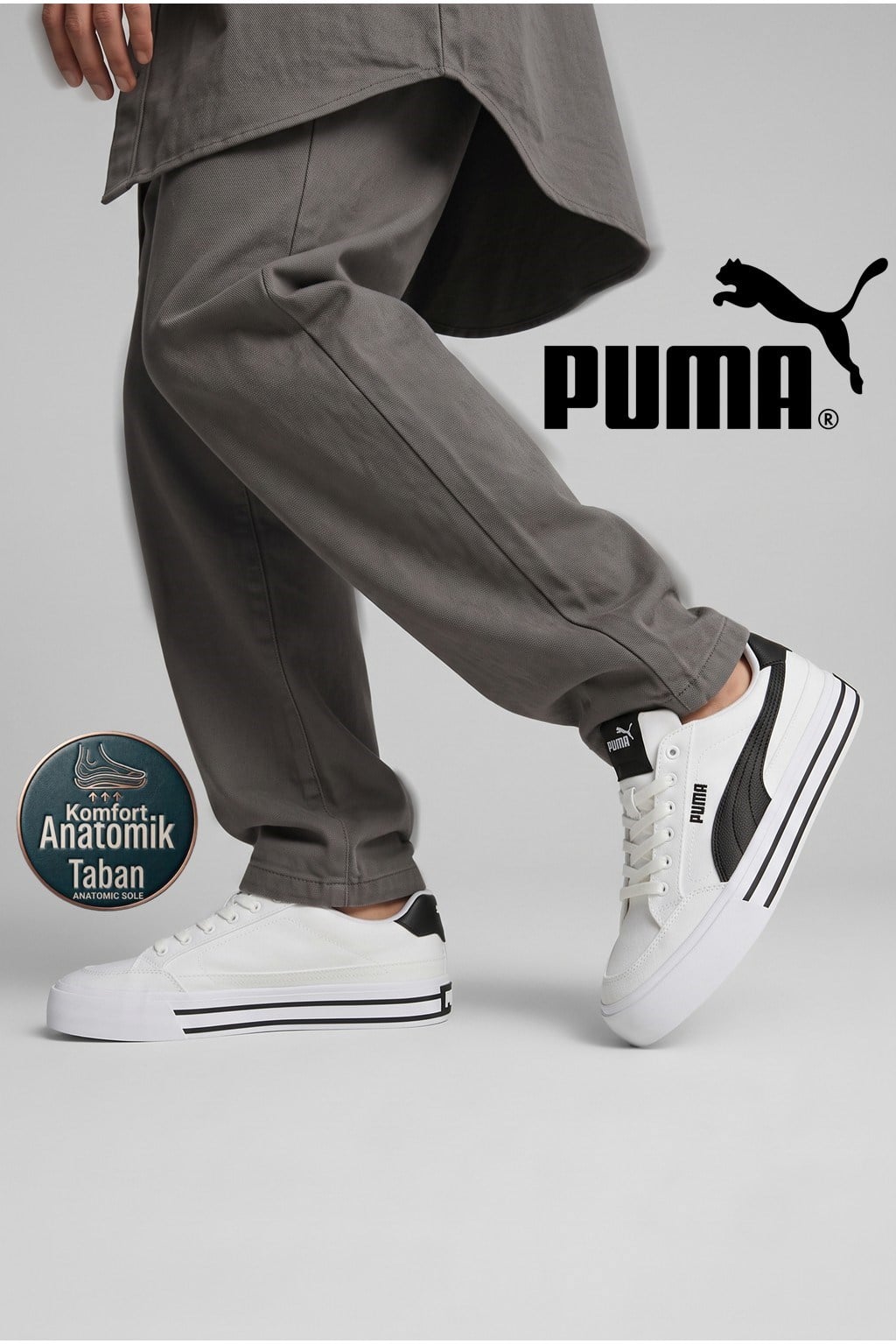 Puma Court Classic Vulc FS Beyaz Siyah Erkek Sneaker Günlük Spor Ayakkabı 396353-02