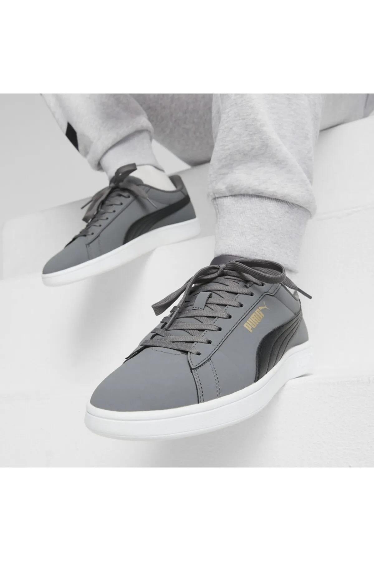 Puma Smash Buck Sneaker Gri Siyah Bay Günlük Spor Ayakkabı 392336-02-365160-08