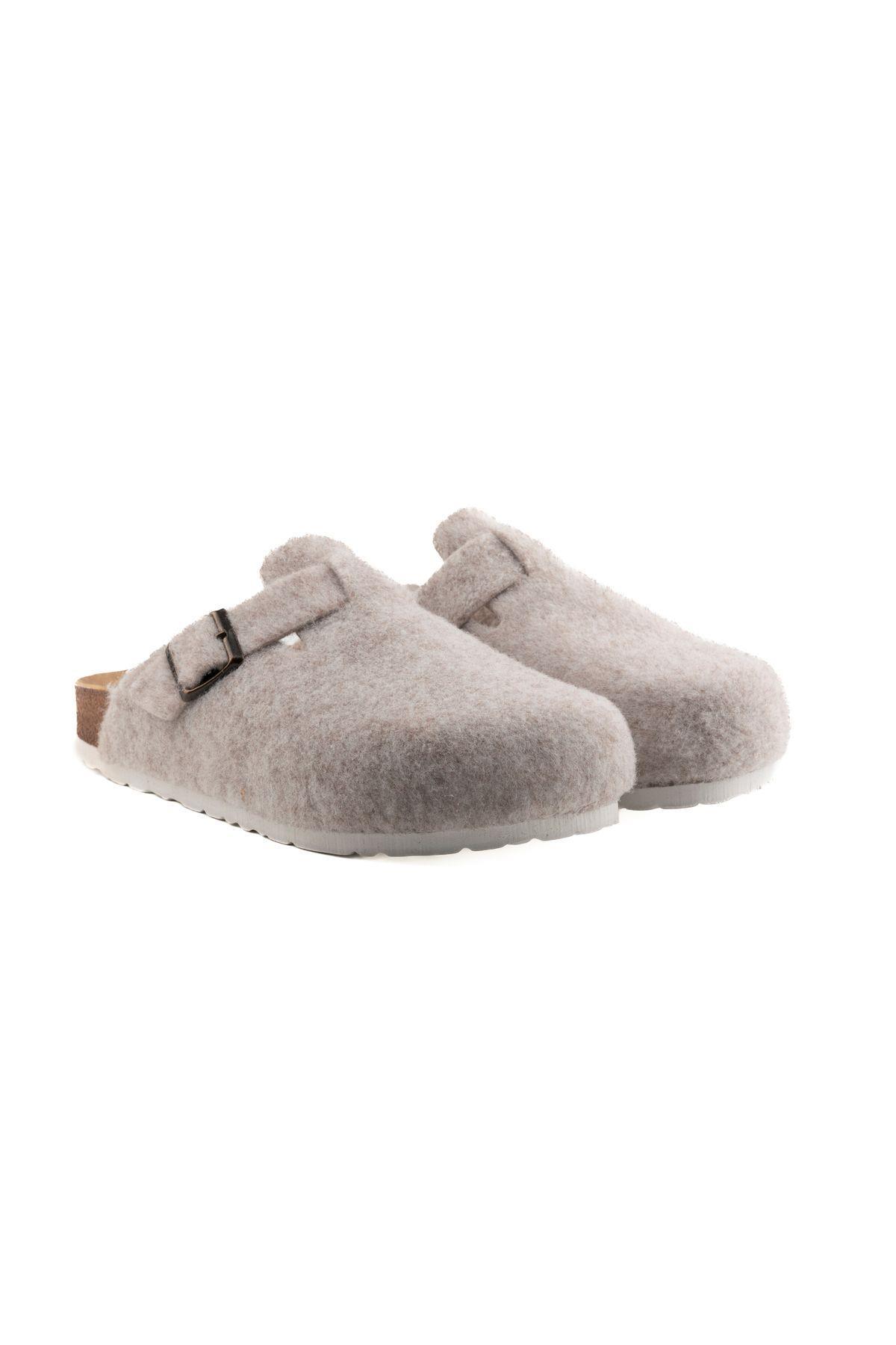 Roy Jones 7004 Unisex Taş Yün Keçe Günlük Ev Terlik