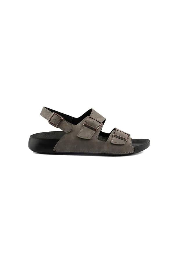 Roy Jones Barcelona Urban Gri Erkek Çift Tokalı Günlük Sandalet 5003