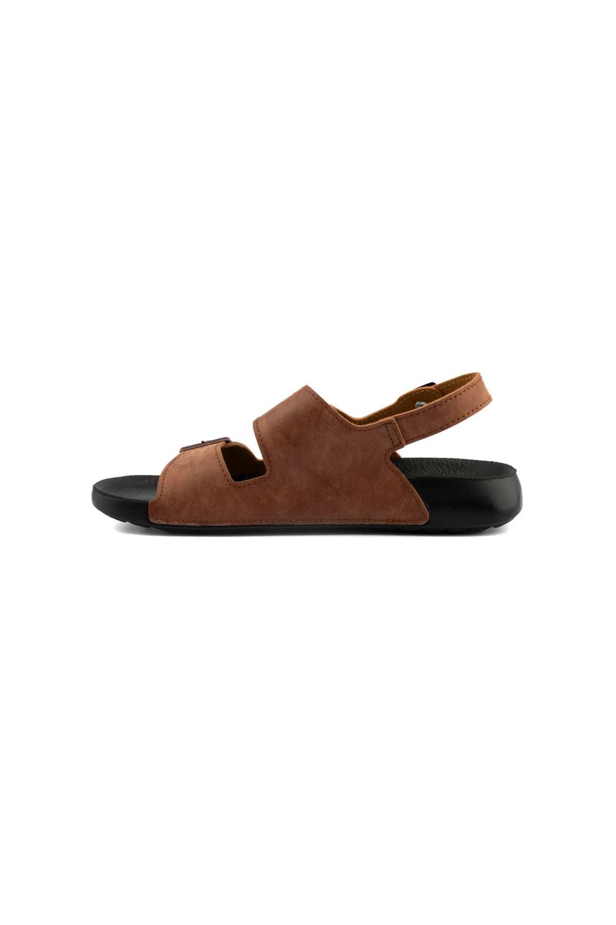 Roy Jones Barcelona Urban Taba Erkek Çift Tokalı Günlük Sandalet 5003