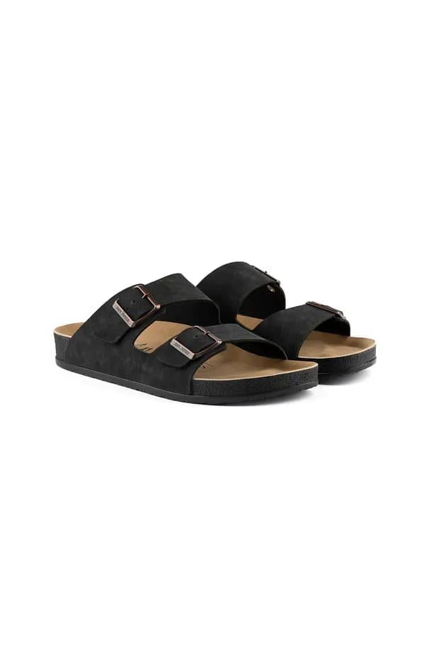 Roy Jones BreezeStep Unisex Siyah Çift Toka Günlük Terlik 6500