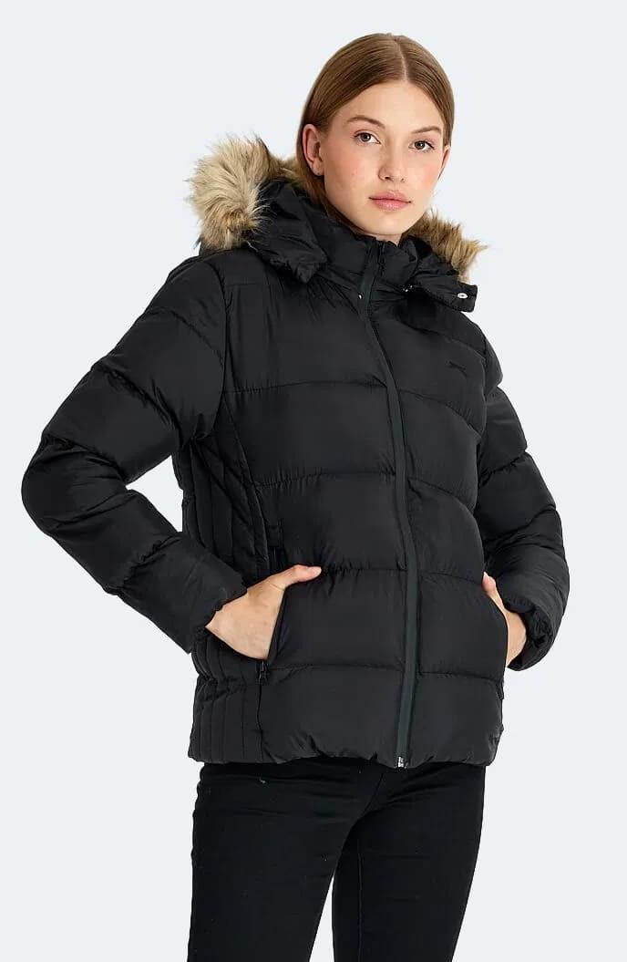 Slazenger Guest Kadın Puffer Şişme Mont Siyah