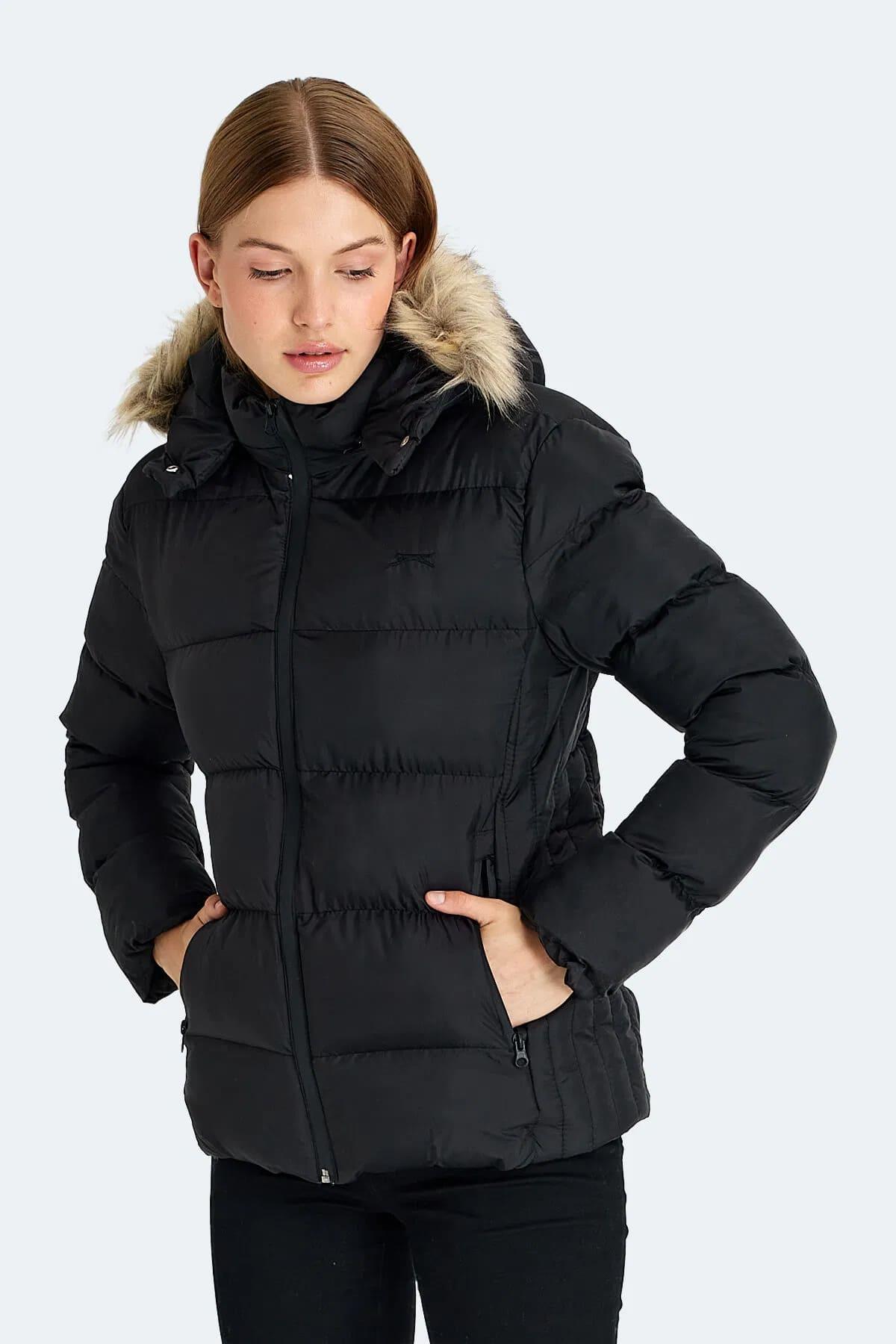 Slazenger Guest Kadın Puffer Şişme Mont Siyah