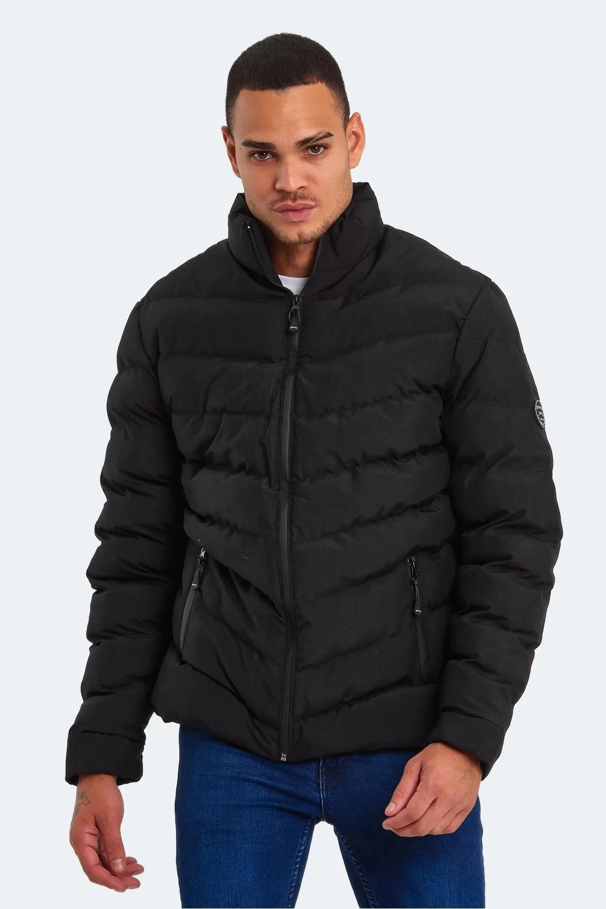 Slazenger Head New Erkek Puffer Şişme Mont Siyah