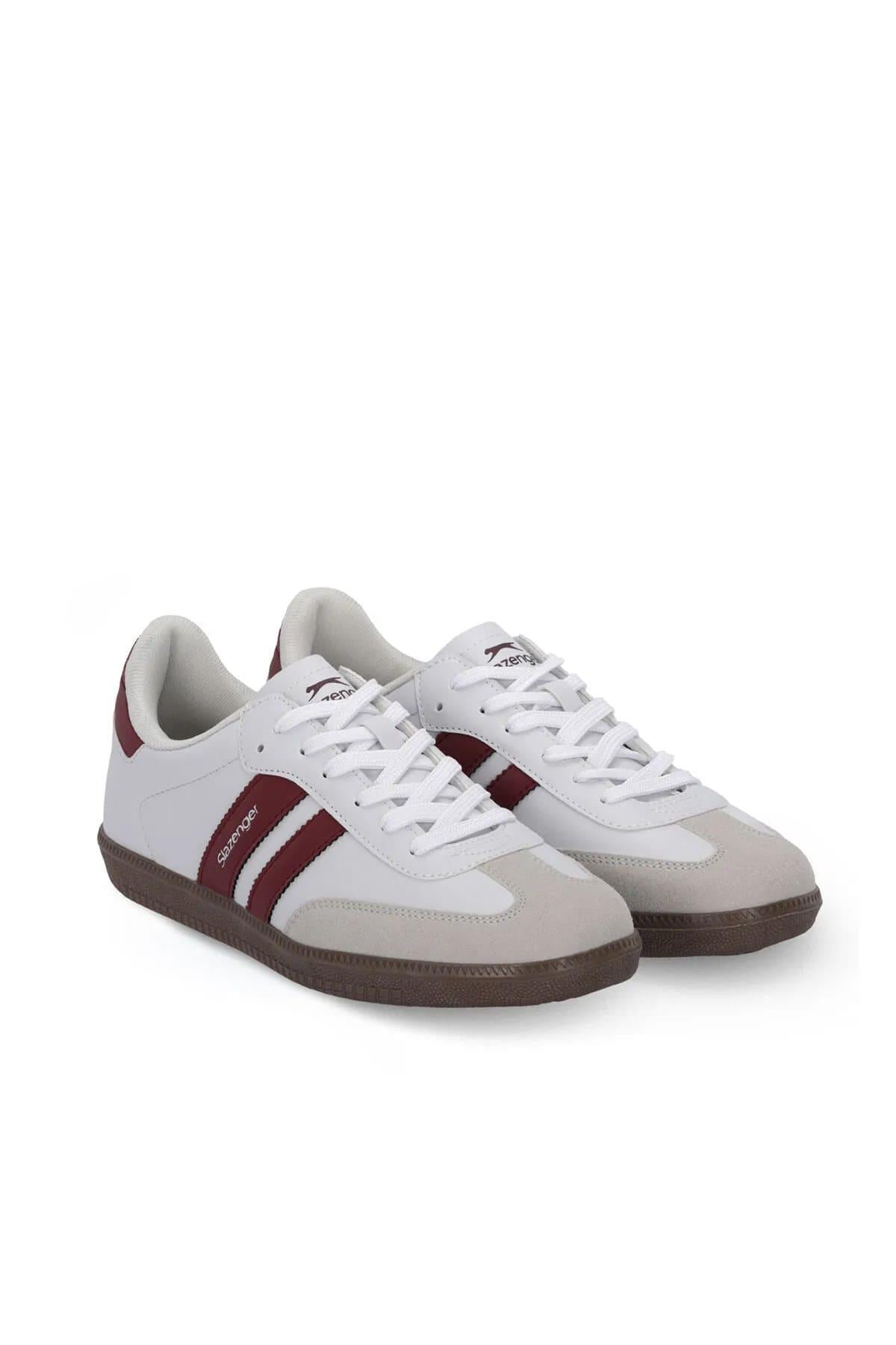 Slazenger INDIA Unisex Beyaz Bordo Sneaker Günlük Spor Ayakkabı