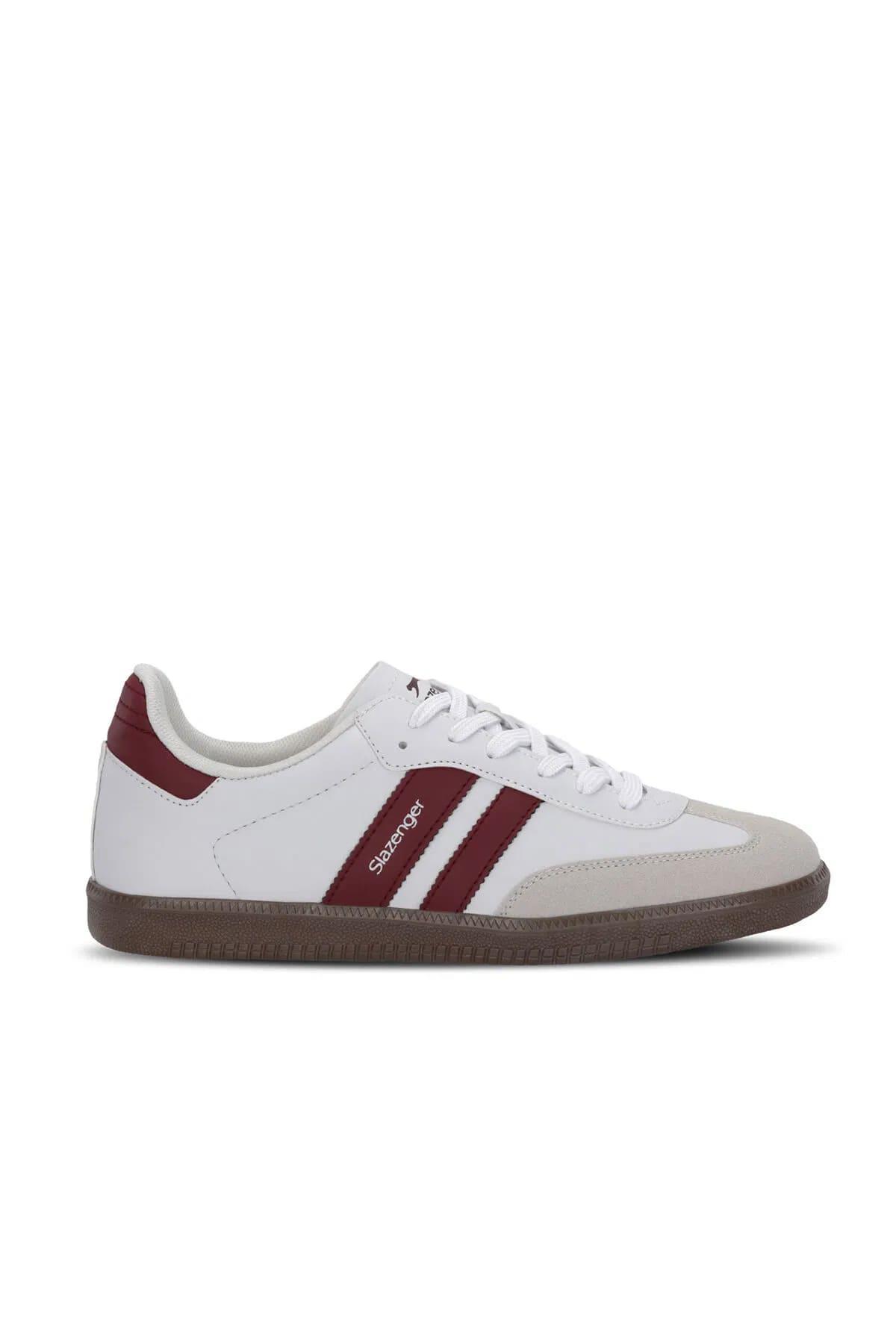Slazenger INDIA Unisex Beyaz Bordo Sneaker Günlük Spor Ayakkabı