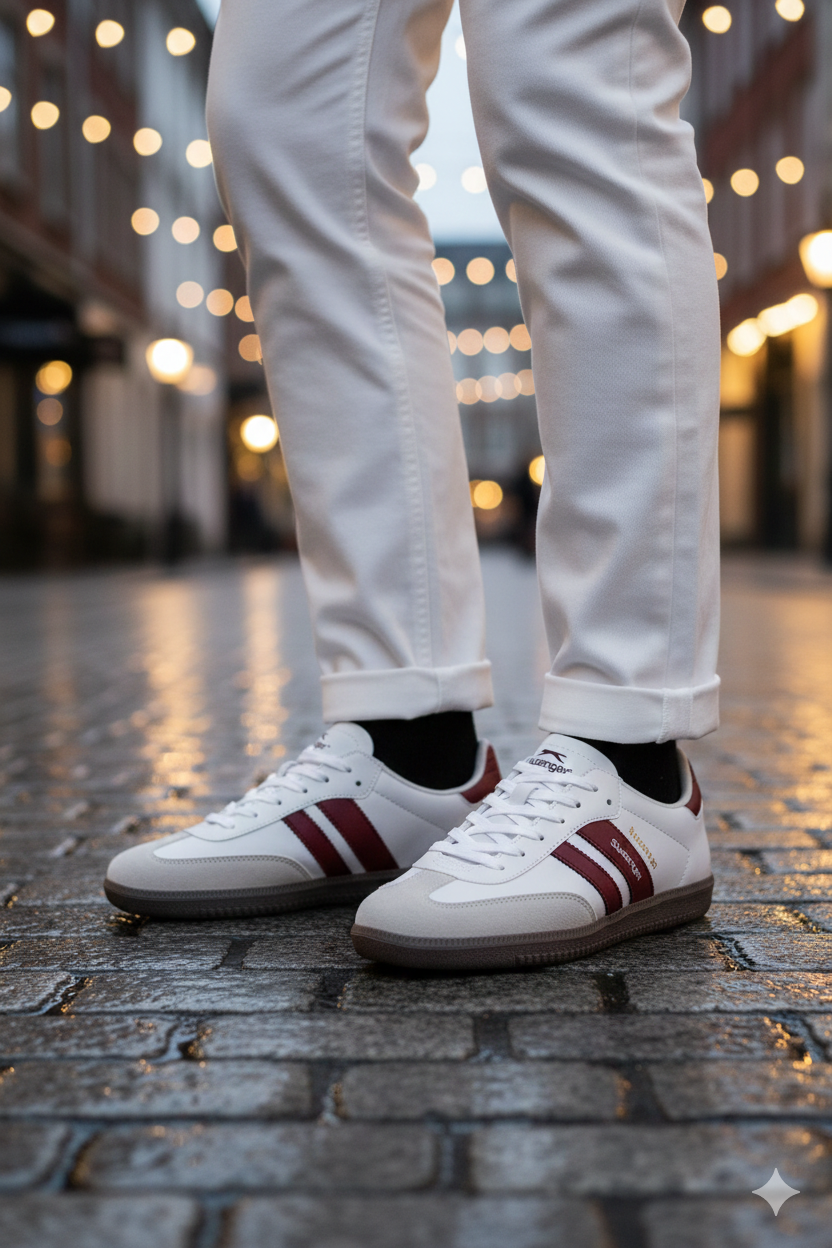 Slazenger INDIA Unisex Beyaz Bordo Sneaker Günlük Spor Ayakkabı