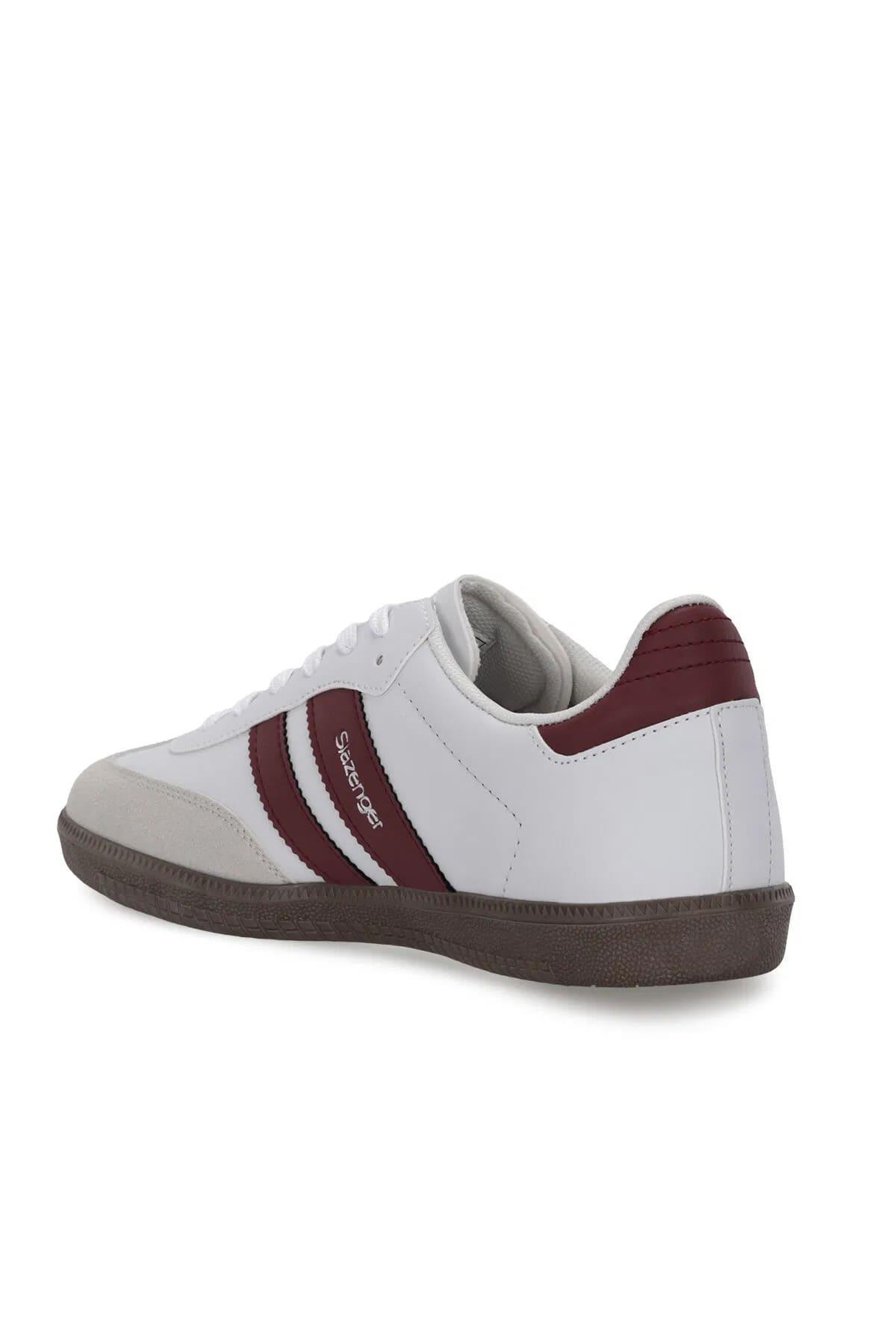 Slazenger INDIA Unisex Beyaz Bordo Sneaker Günlük Spor Ayakkabı