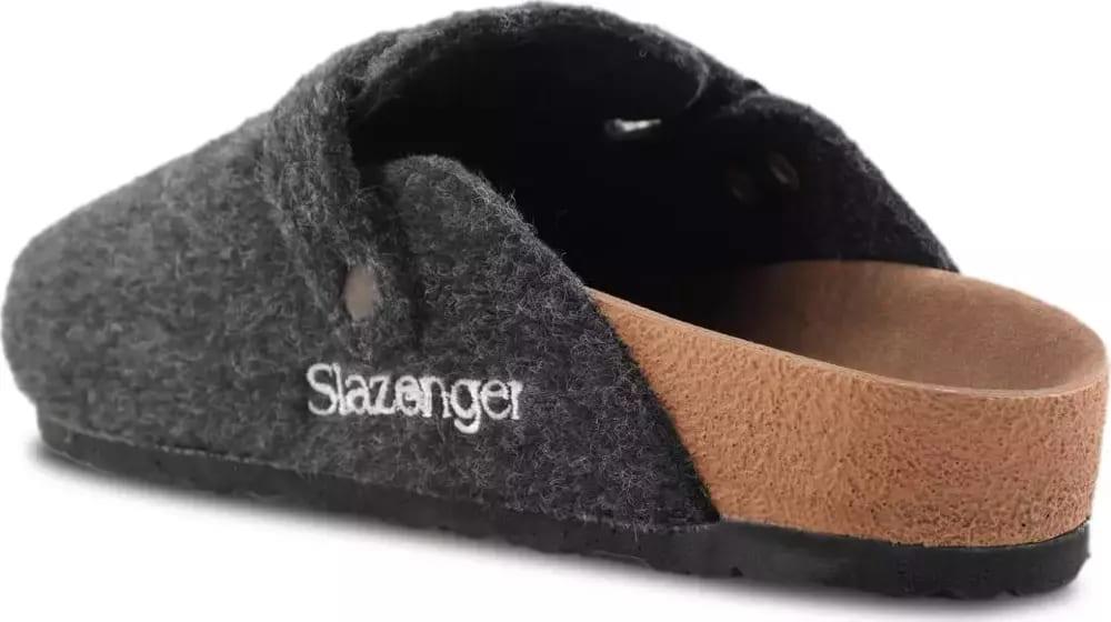 Slazenger Leo Kadın Koyu Gri Füme Antrasit Keçe Ev Terlik