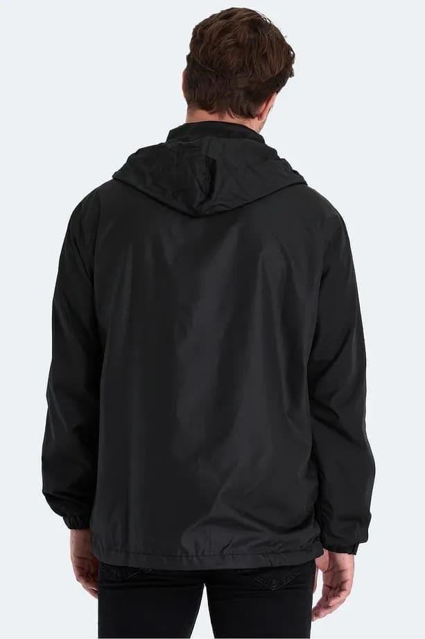Slazenger RAREN Yağmurluk Rüzgarlık Erkek Mont Siyah