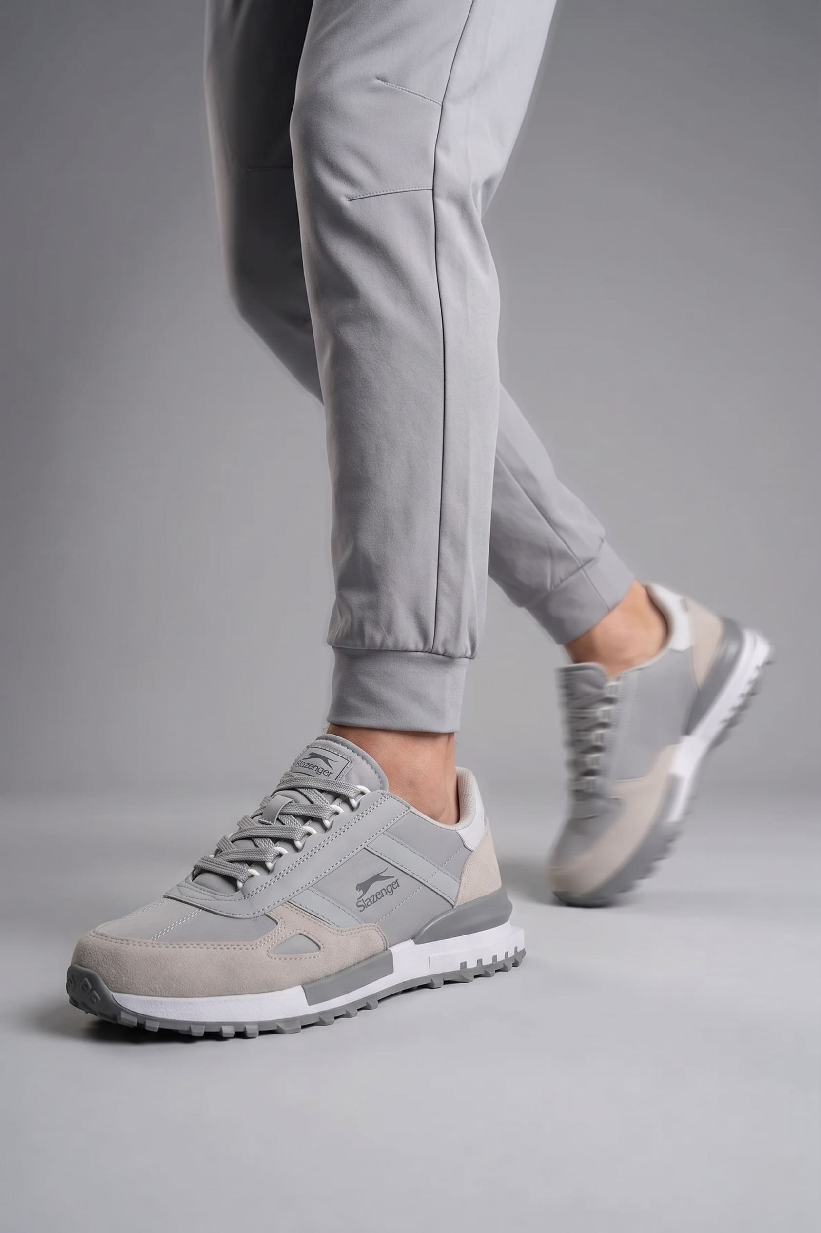 Slazenger Skate Gri Beyaz Koşu & Yürüyüş Spor Ayakkabısı SA16RE022-210