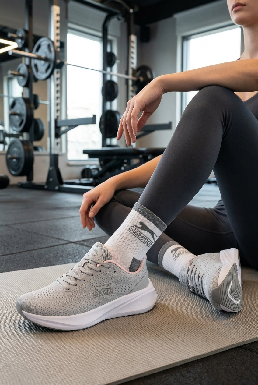 Slazenger Wise İthl Gri Pembe Kadın Spor Ayakkabı