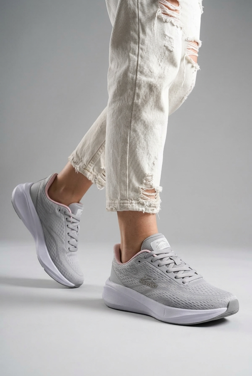 Slazenger Wise İthl Gri Pembe Kadın Spor Ayakkabı