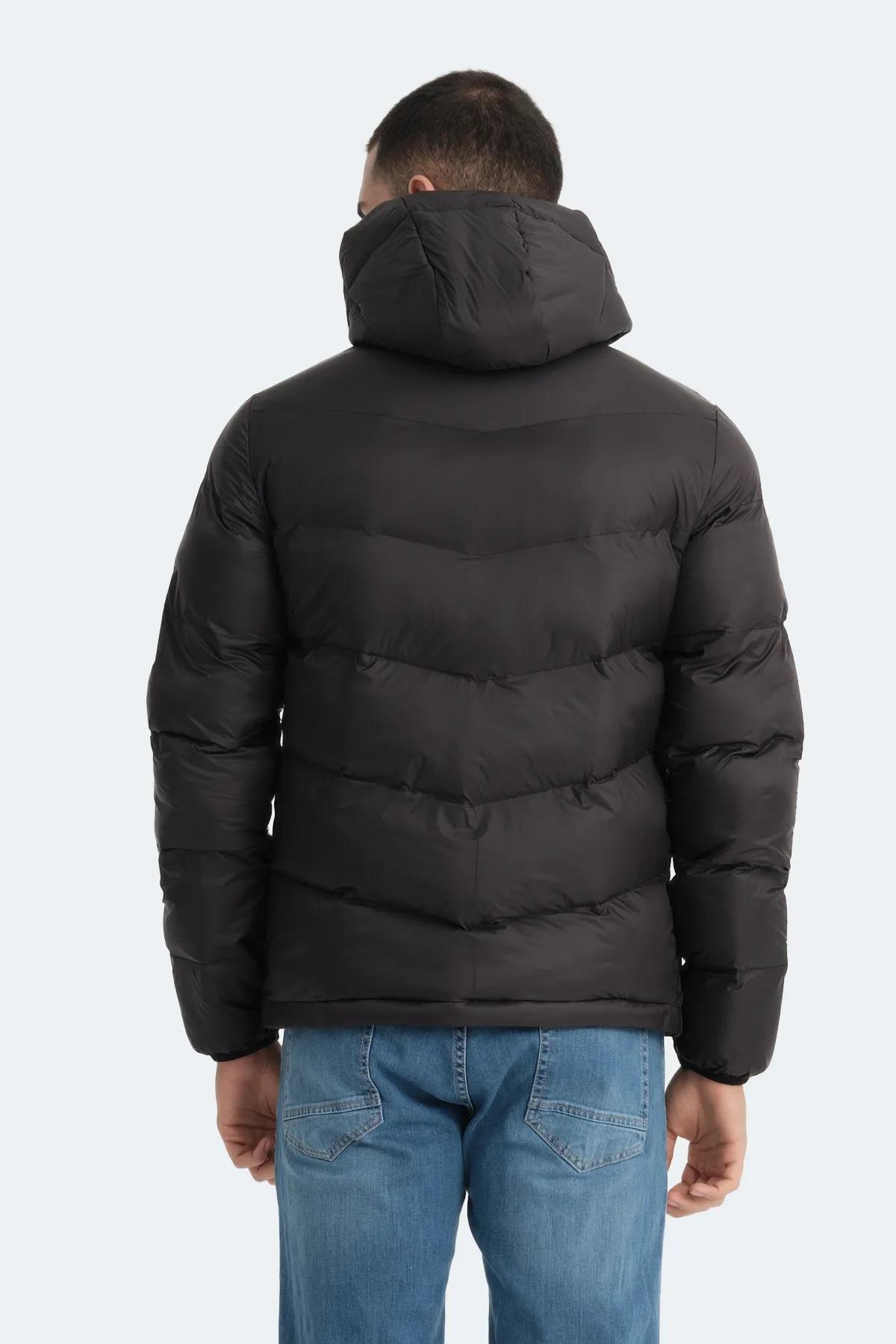 Slazenger World In Erkek Puffer Şişme Mont Siyah