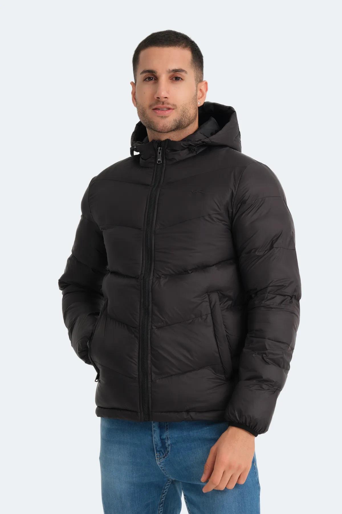 Slazenger World In Erkek Puffer Şişme Mont Siyah