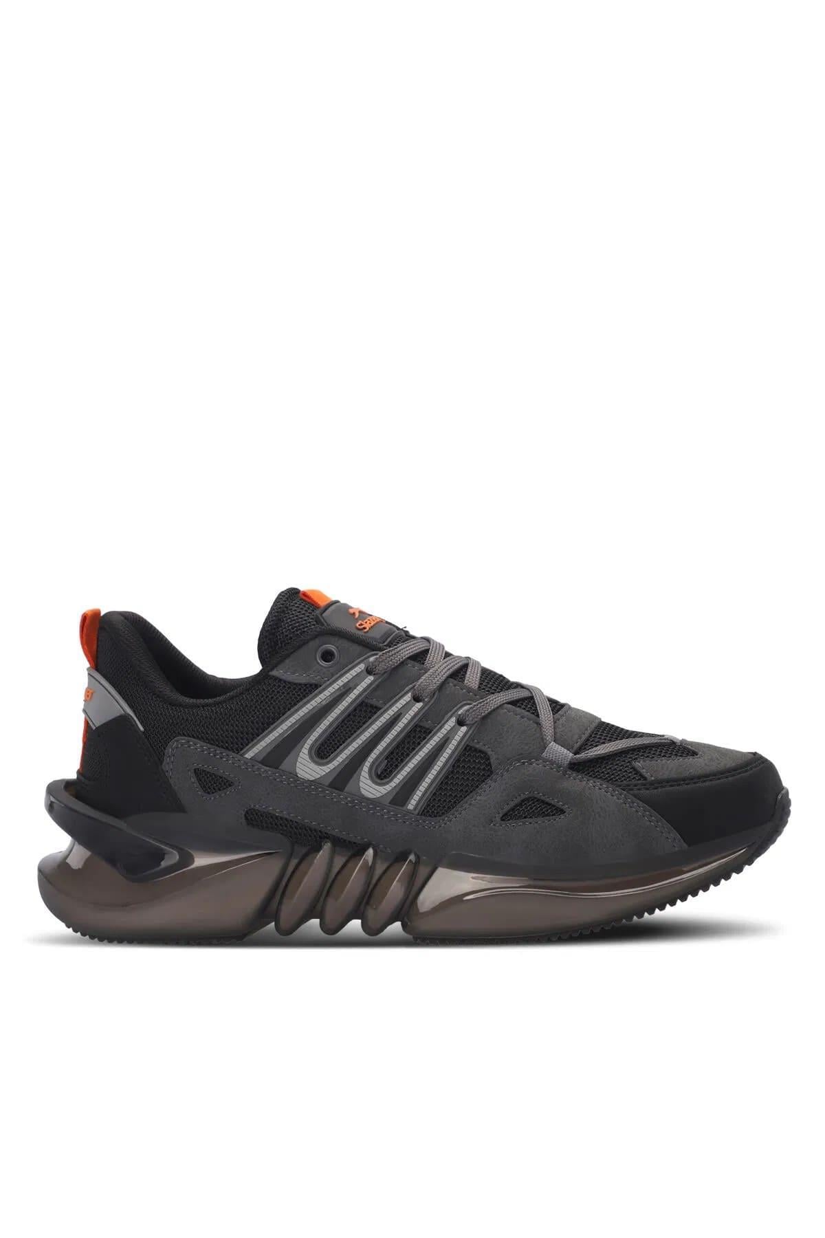 Slazenger Zalar Koyu Gri Siyah Erkek Günlük Sneaker Spor Ayakkabı SA24RE004 - 232