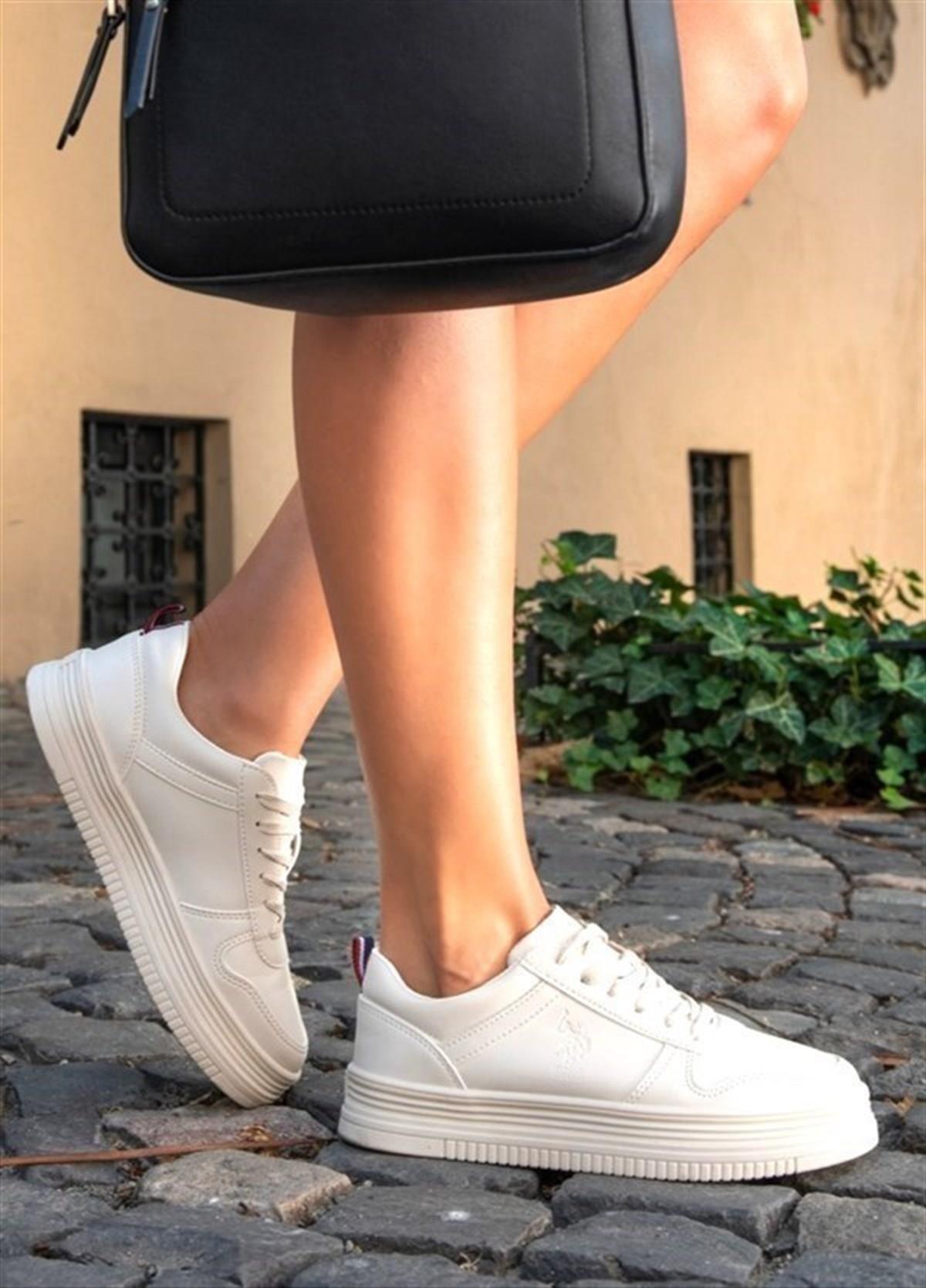 U.S Polo Assn. Suri Beyaz Kadın Sneaker Günlük Ayakkabı