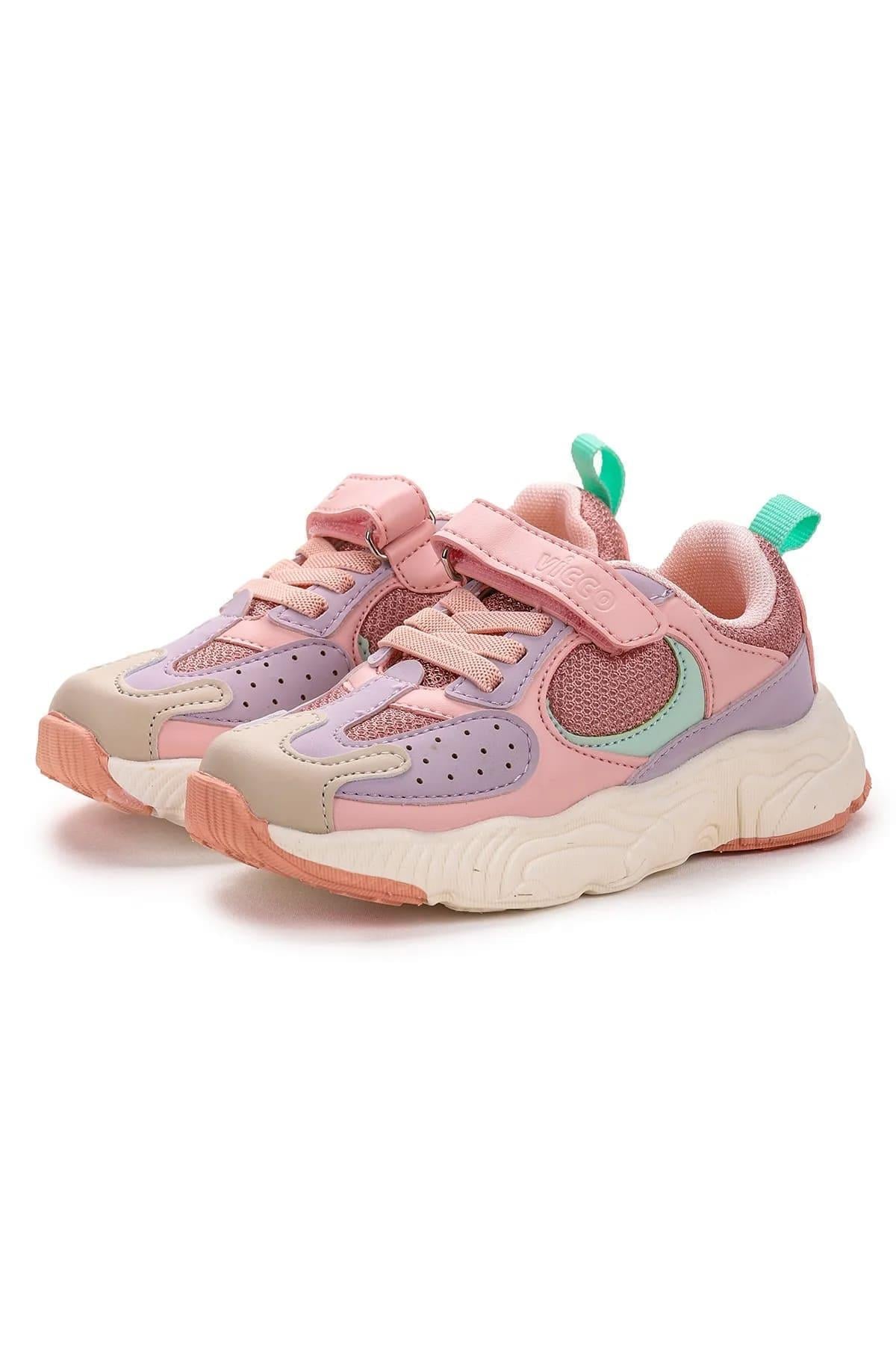 Vicco 346.P23K.118-114 Niro II Cırtlı Pudra Kız Çocuk Spor Ayakkabı Pudra