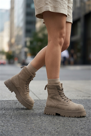 Lufian Ember Deve Tüyü Kadın Bot -122230021