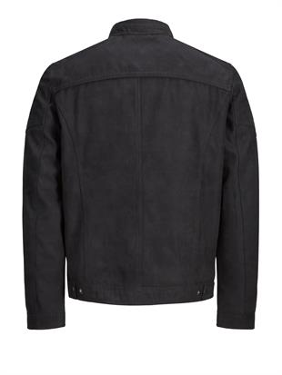 Jack & Jones JJEROCKY Süet Deri Erkek PU Deri Mont Jet Black Süet 12147218